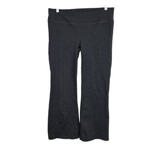 Womens GapFit Gflex Black Ankle Length Yoga Pants Hi Rise Nylon Stretch Size L